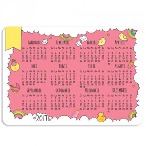 Calendar de buzunar bebe fetita